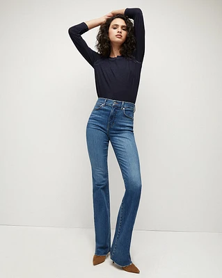 Cameron Raw Hem Bootcut Jean | Veronica Beard