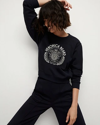 Beaumont Logo Sweatshirt in Navy | Veronica Beard