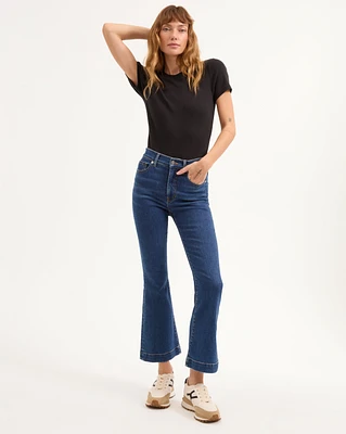 Carson Kick-Flare High-Rise Jean | Veronica Beard