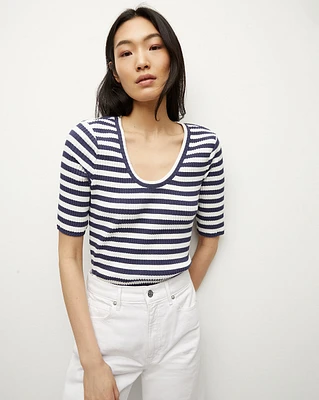 Anafi Striped Tee | Veronica Beard