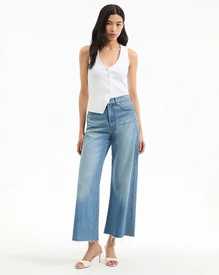 Taylor Cropped Wide-Leg Jean in Enough Said | Veronica Beard