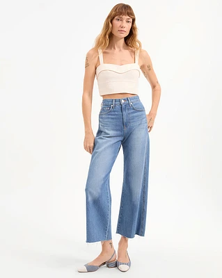 Taylor Cropped Wide-Leg Jean in Enough Said | Veronica Beard