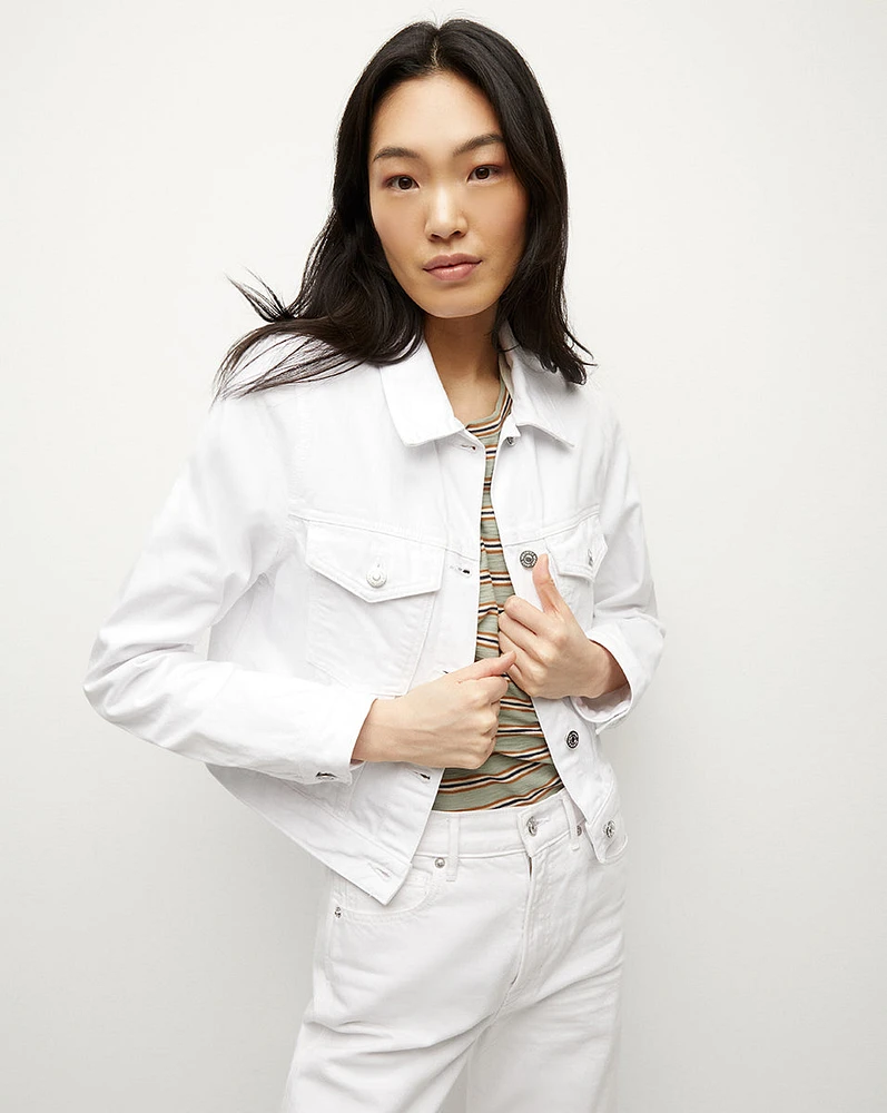 Hartford Denim Jacket in White | Veronica Beard