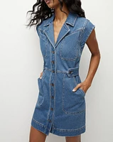 Jax Denim Shirtdress in Light Cornflower | Veronica Beard