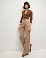 Taylor Wide-Leg Jean in Tan | Veronica Beard