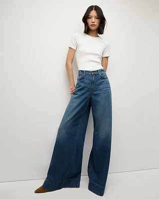 Haizley Wide-Leg Jean in Bandit | Veronica Beard