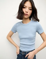 Pruitt Tee in Smoke Blue | Veronica Beard