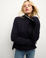 Lancetti Turtleneck Sweater in Navy | Veronica Beard