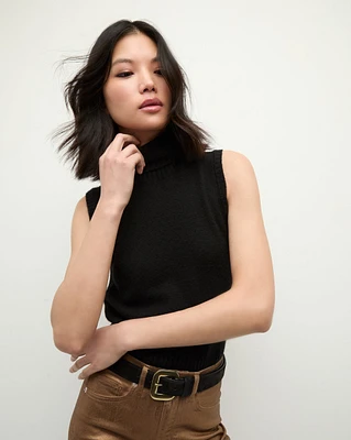 Mazzy Cashmere Turtleneck in Black | Veronica Beard