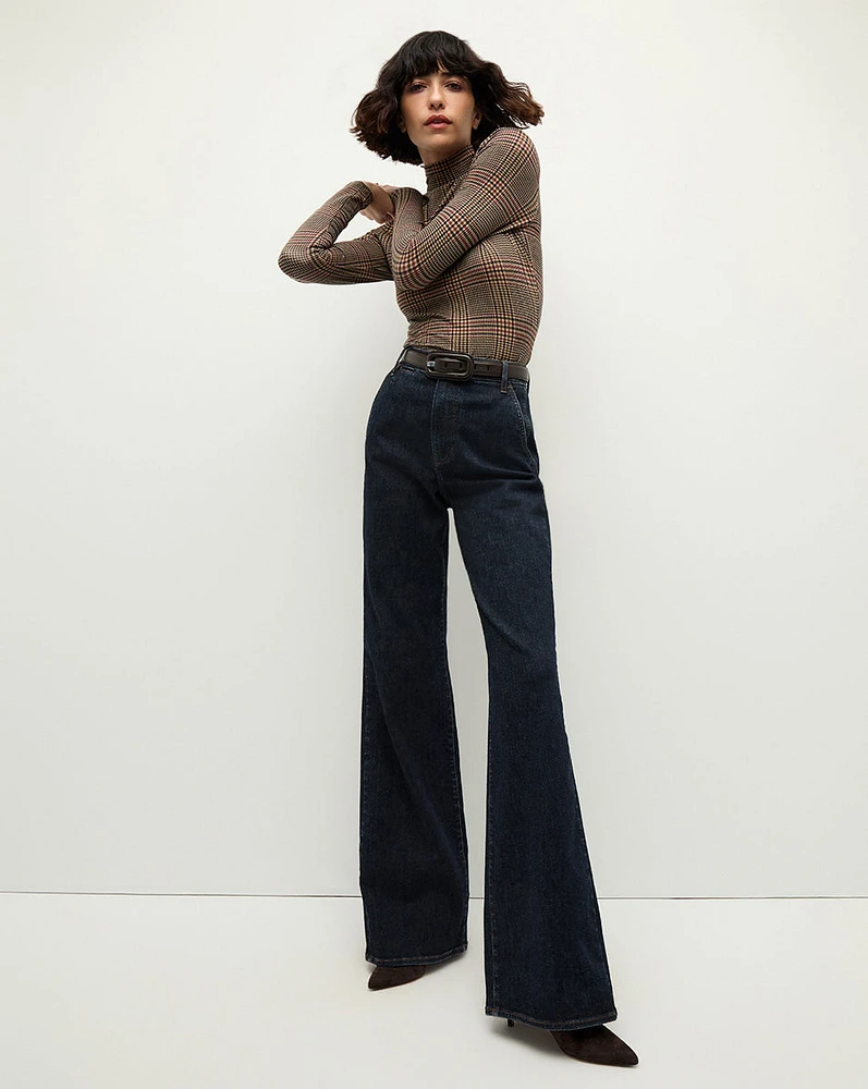 Crosbie Wide-Leg Jean in Indigo Rinse | Veronica Beard