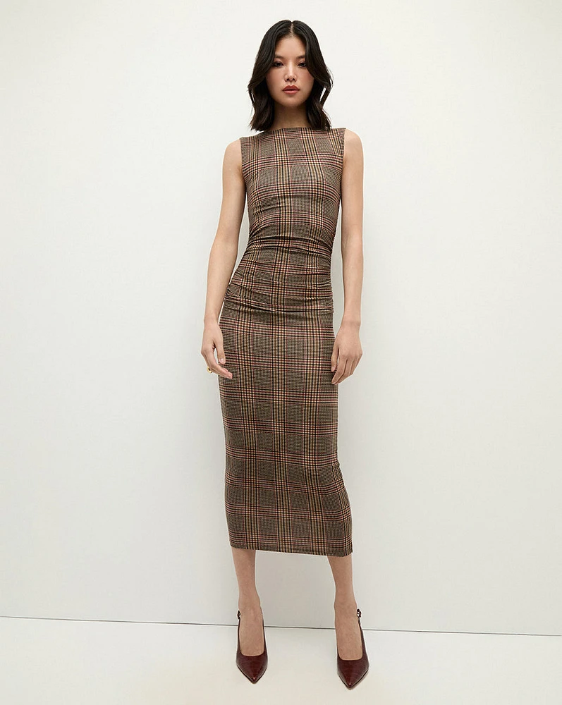 Charissa Sheath Dress in Camel/Black | Veronica Beard