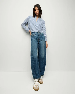 Ryder Barrel Jean in Blue Denim | Balloon Jeans | Veronica Beard