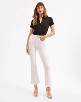 Carson Kick-Flare Jean | Extended in White | Veronica Beard