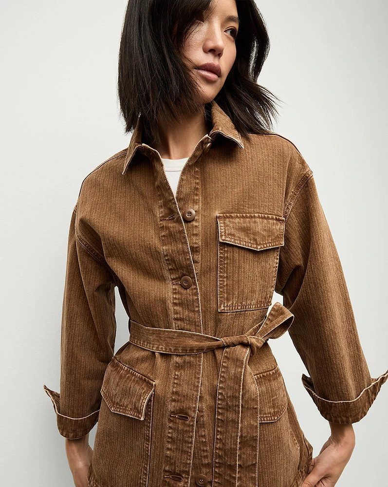 Ramone Chore Jacket in Deep Ochre | Veronica Beard