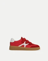 Reagan Velcro Sneaker in Red | Veronica Beard