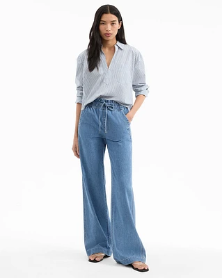 Dunford Wide-Leg Jean in Amethyst Frost | Veronica Beard