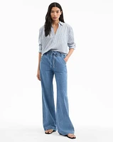 Dunford Wide-Leg Jean in Amethyst Frost | Veronica Beard