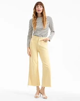 Taylor Cropped Wide-Leg Jean in Chamomile | Veronica Beard