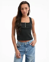 Abbott Tank Top in Black | Veronica Beard