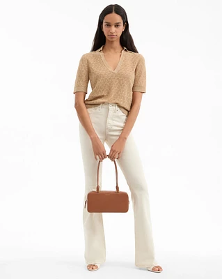 Beverly Skinny-Flare Jean in Ecru | Veronica Beard