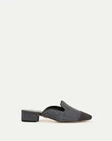 Cecile Denim Cap-Toe Mules | Veronica Beard