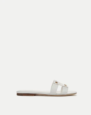 Via Slide Sandal in Coconut | Veronica Beard