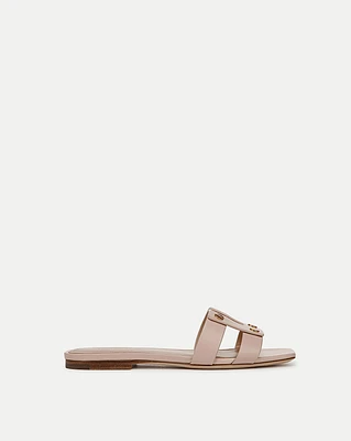 Via Slide Sandal in Rose | Veronica Beard