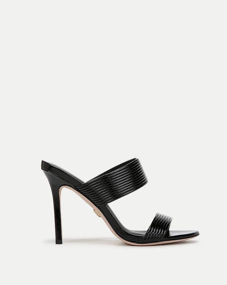 Asha Leather Sandal in Black | Veronica Beard