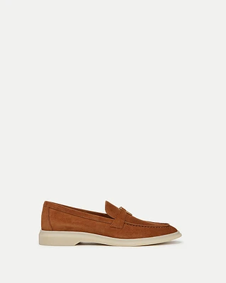 Ailey Suede Loafer in Hazelwood | Veronica Beard