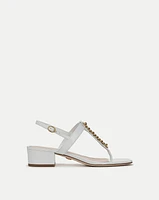 Andie Chain-Link Sandal in Coconut | Veronica Beard