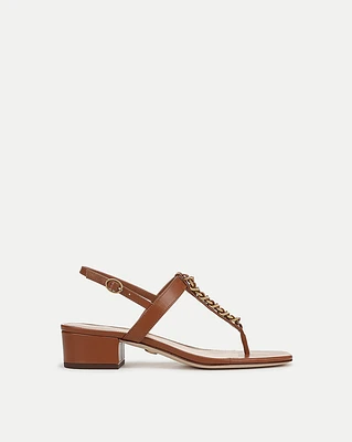 Andie Chain-Link Sandal in Honey | Veronica Beard