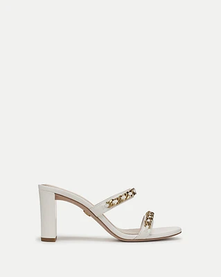 Gretchen Chain-Link Sandal in Parchment | Veronica Beard