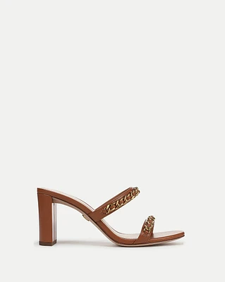 Gretchen Chain-Link Sandal in Honey | Veronica Beard