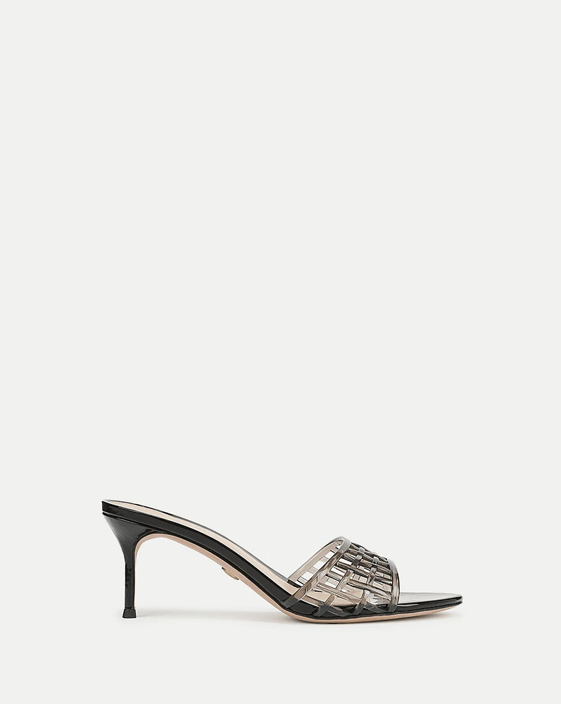 Tia Jelly Sandal in Smoke/Black | Veronica Beard