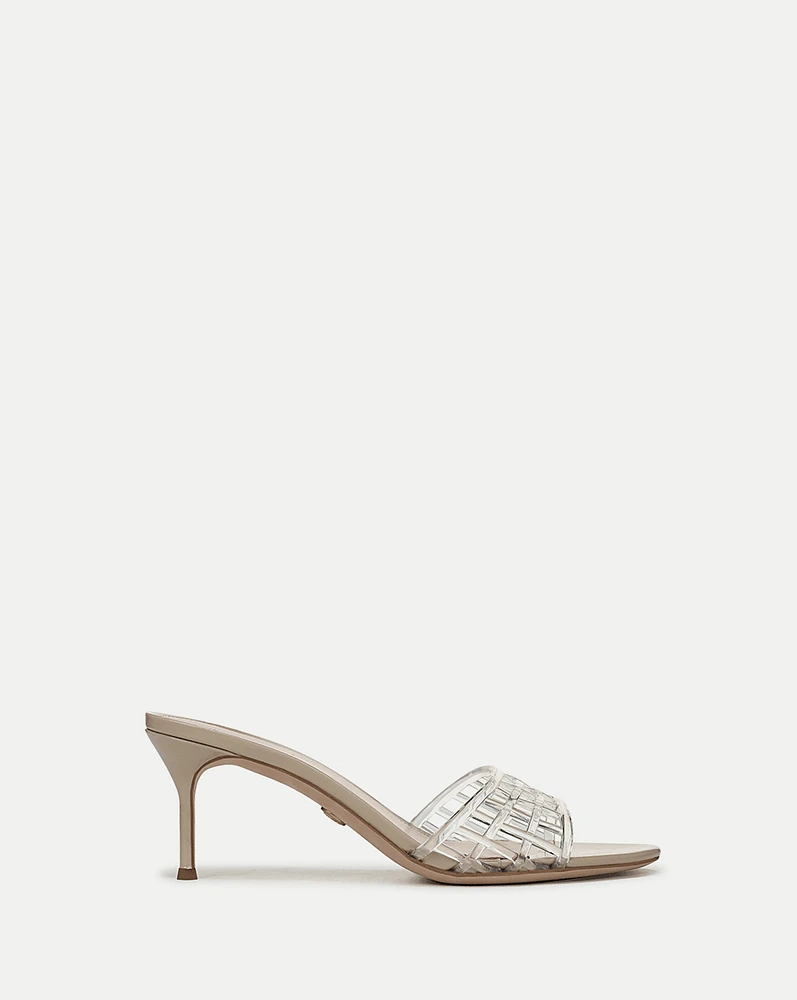 Tia Jelly Sandal in Clear/Sand | Veronica Beard