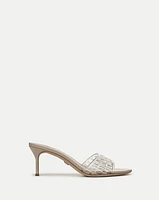 Tia Jelly Sandal in Clear/Sand | Veronica Beard