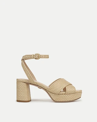 Danika Raffia Sandal in Natural | Veronica Beard