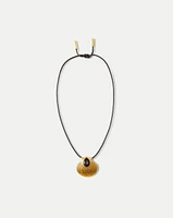 Shell Cord Necklace in Gold | Veronica Beard