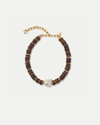 Bilbao Collar Necklace in Brown | Veronica Beard