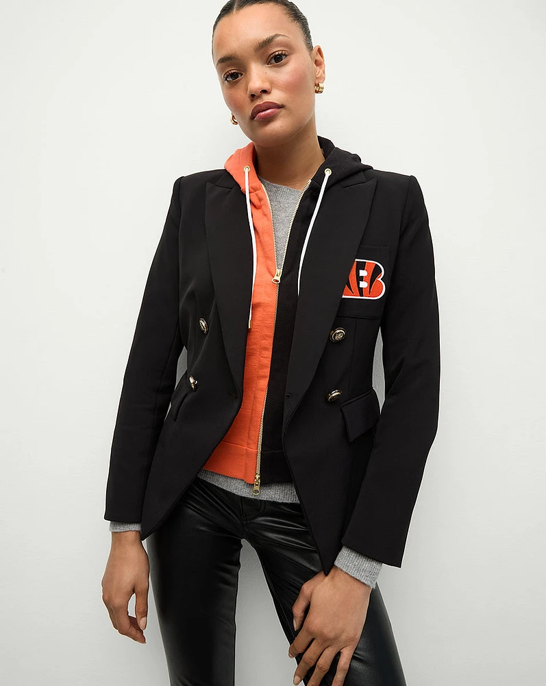 Cincinnati Bengals Dickey Jacket in Black/Gold | Veronica Beard