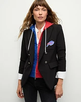 Buffalo Bills Dickey Jacket in Black/Silver | Veronica Beard