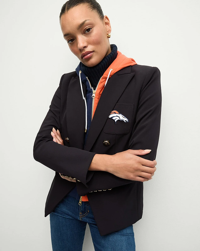 Denver Broncos Dickey Jacket in Navy/Gold | Veronica Beard