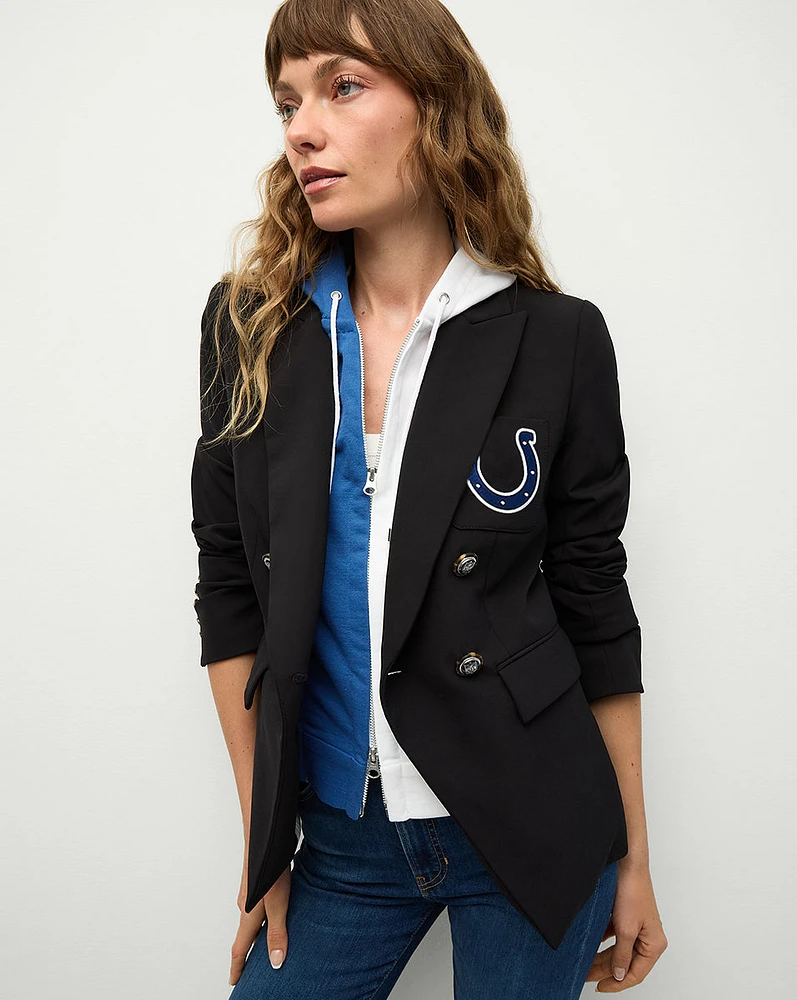 Indianapolis Colts Dickey Jacket in Black/Silver | Veronica Beard