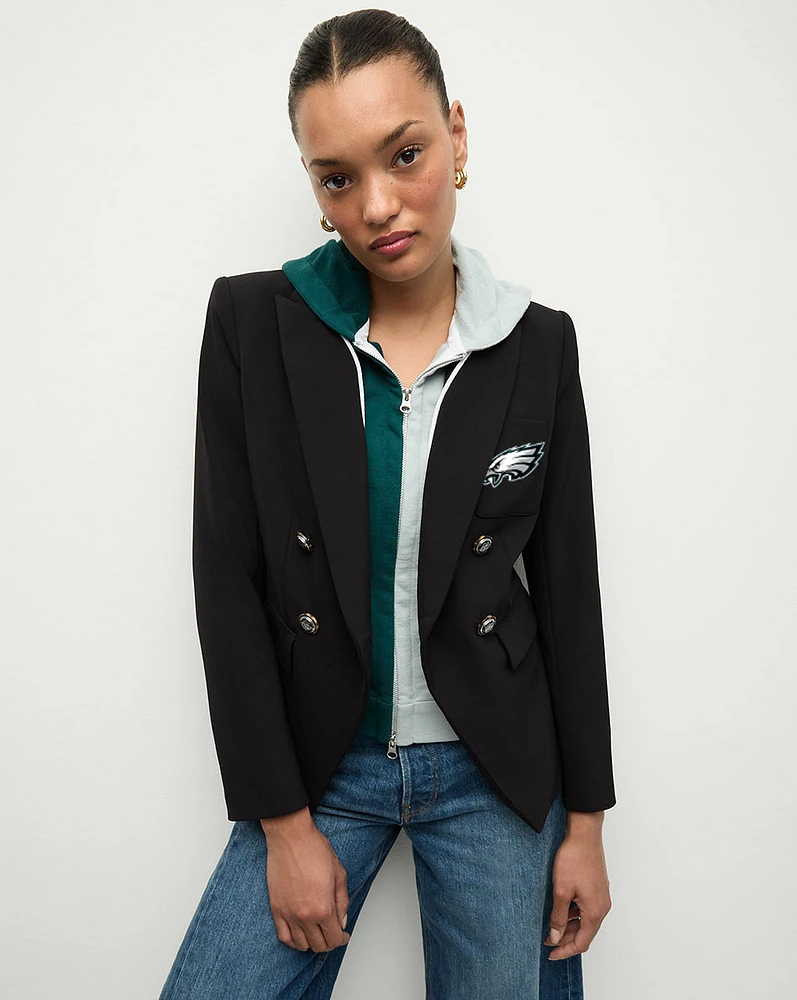 Philadelphia Eagles Dickey Jacket in Black/Silver | Veronica Beard