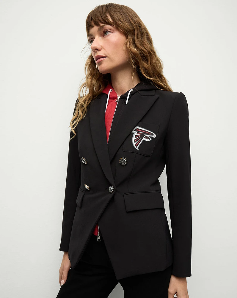 Atlanta Falcons Dickey Jacket in Black/Silver | Veronica Beard