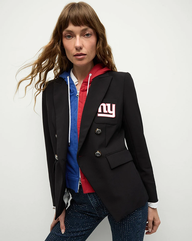 New York Giants Dickey Jacket in Black/Silver | Veronica Beard