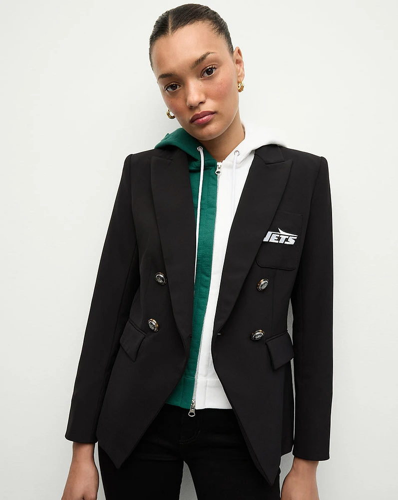 New York Jets Dickey Jacket in Black/Silver | Veronica Beard