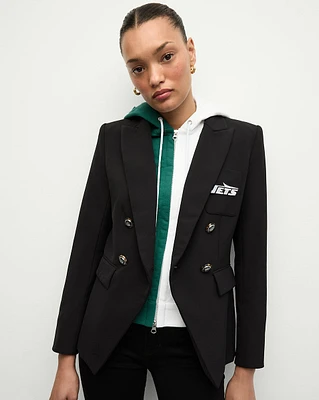 New York Jets Dickey Jacket in Black/Silver | Veronica Beard