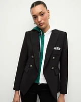 New York Jets Dickey Jacket in Black/Silver | Veronica Beard