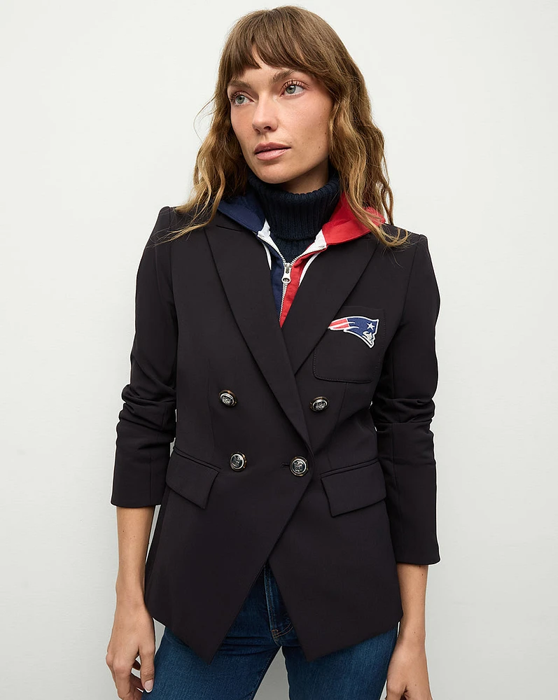 New England Patriots Dickey Jacket in Navy/Silver | Veronica Beard